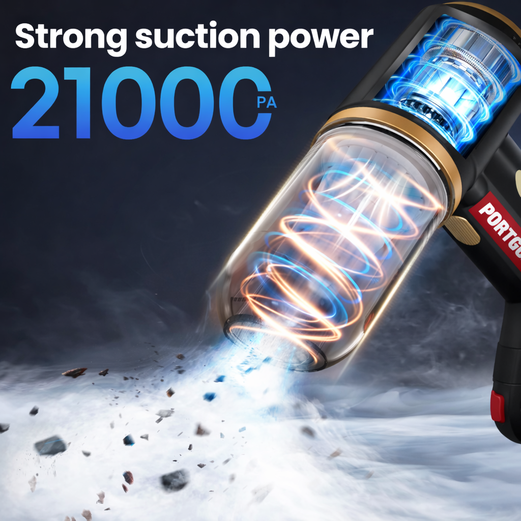 PORTAIR™ 21000 Pa Suction Power 4 in 1 Rechargeable 6000mAh Cordless Vacuum Cleaner & Blower